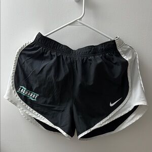 Nike Women's Black and White Athletic Shorts
